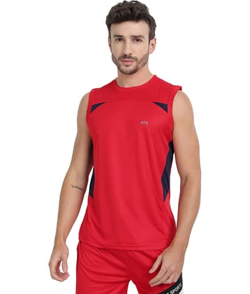 FTX Pack of 1 Polyester Basic Vest For Men ( Red )