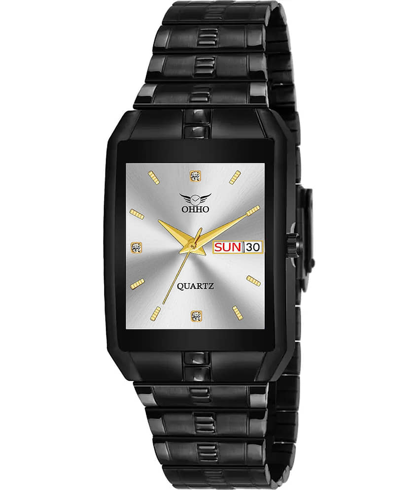 OHHO Black Stainless Steel Analog Men's Watch