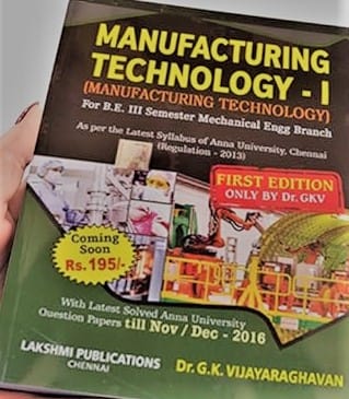Manufacturing Technology -I ( III - Sem -Mech ) Manufacturing Technology -I ( III - Sem -Mech )