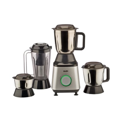 Mixer Grinder 750W 100% Copper Motor, 1 Transparent Jar, 3 Stainless Steel Jars, - Silver (4030 PLUS)