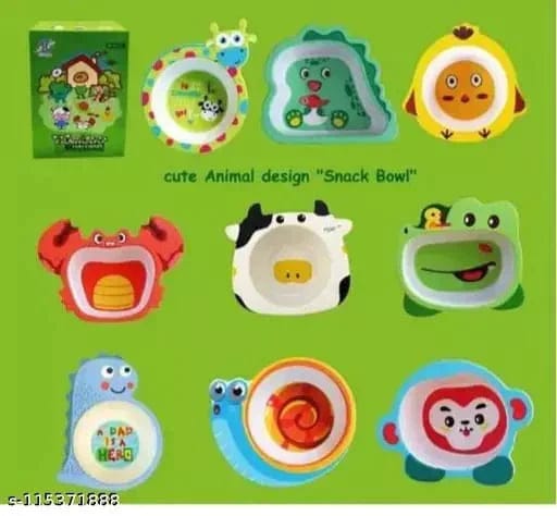 NIYO TOYS Bamboo Fiber Snack Bowl - Cute Animal Design
