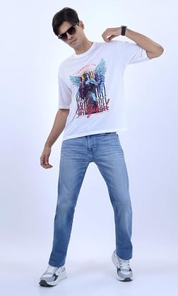 Miller Johnson Mens Cotton Oversized Graphic Print T-Shirt