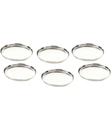 Neelam 6 Pcs Stainless Steel Steel Half Plate