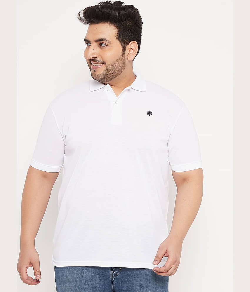 The Million Club Pack of 1 Cotton Blend Regular Fit Solid Half Sleeves Men's Polo T Shirt ( Mustard )