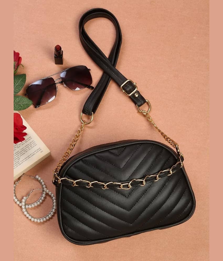 Fargo Black PU Sling Bag