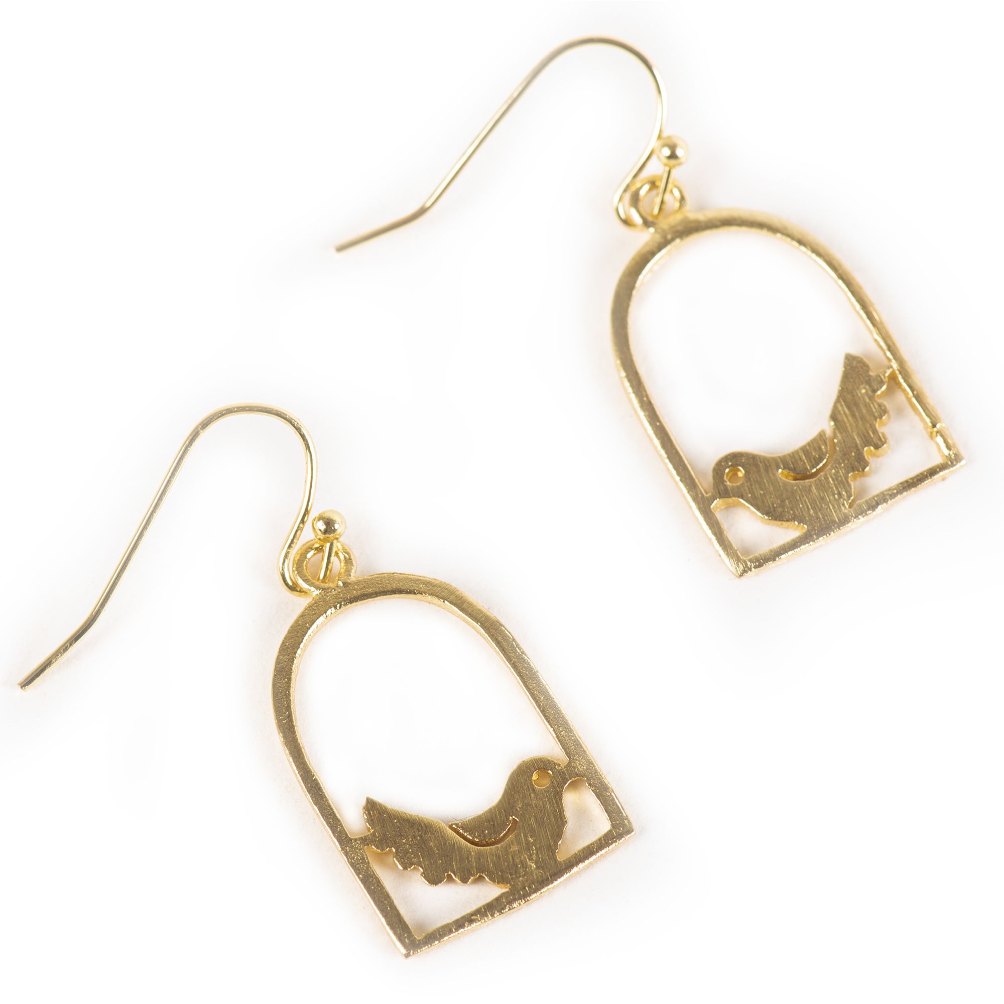 Handcrafted Brass Bird Design Earring