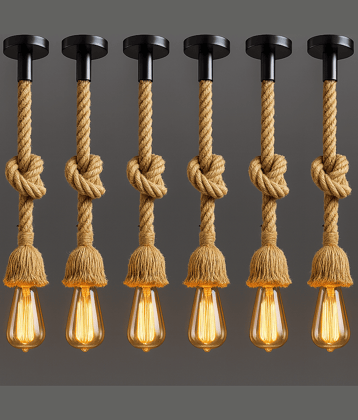 Spark World Plastic Yellow Ceiling Lights - Pack of 6