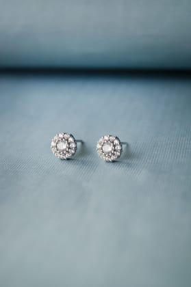 Dazzling Flower Sterling Silver Earrings-Silver