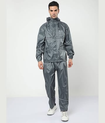 TRINITIZ Grey Polyester Men's Rain Suit ( Pack of 1 )