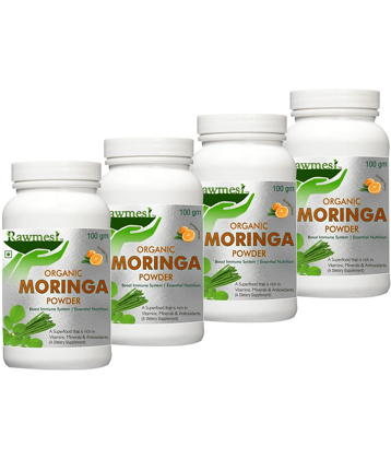 rawmest Organic Moringa Powder Nutrition Food 400 gm Multivitamins Powder