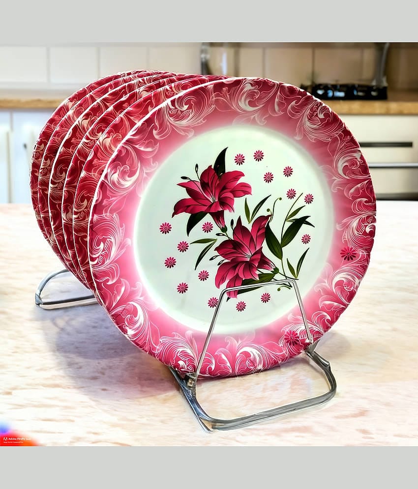 Inpro 6 Pcs Melamine Multi Color Full Plate