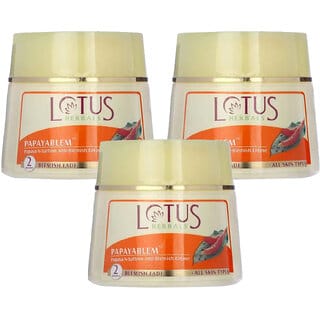 Lotus Herbals Papayablem PapayaNSaffron AntiBlemish Cream  Fades Blemishes  For All Skin Types  250G ( Pack Of 3)