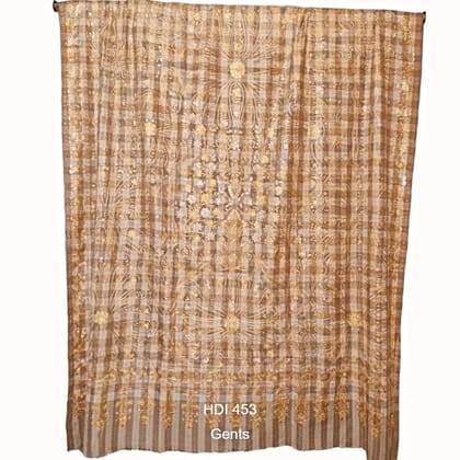 Pure Pashmina Kalamkari Zari Shawl for Men – HDI453 | Handcrafted Luxury by Heritage Design Inc | DM for Rates