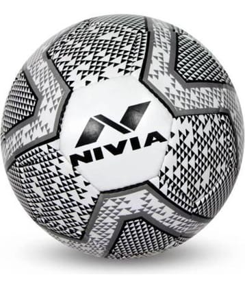 Nivia Nivia Black & White Yellow Football Size- 5