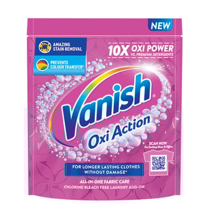 Vanish 30 gm, All in One Powder Detergent Booster | Instant Stain Remover for Clothes | Whitens Whites Brightens Colours| Suitable with all Washing Detergent Powders and Liquids