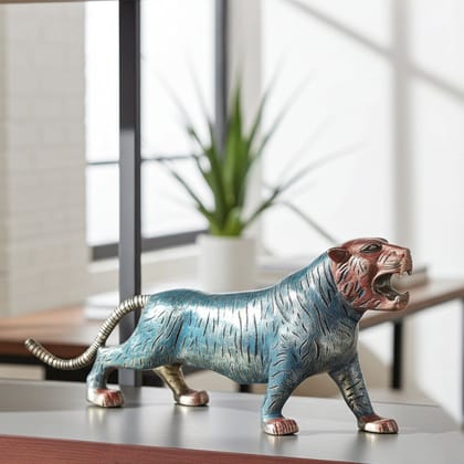 Brass Showpiece Tiger Statue (ANMAS024 B)