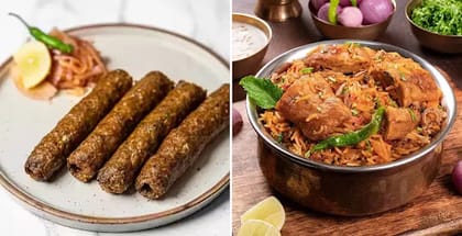 1 x Mutton Biryani, 1 x Mutton Seekh Kebab