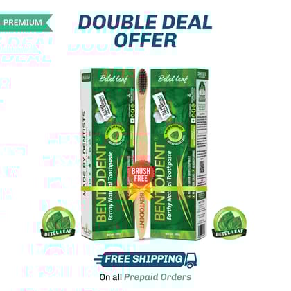 Bentodent Betel Leaf Organic Toothpaste - SLS Free - 100 gm-Pack of 2