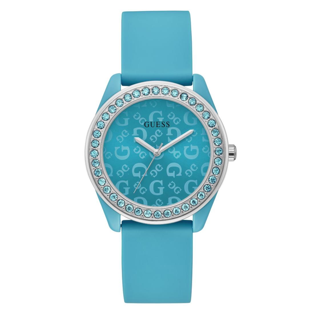 Guess Women 40 mm Blue Dial Analog Watch- U1401L2M-Blue