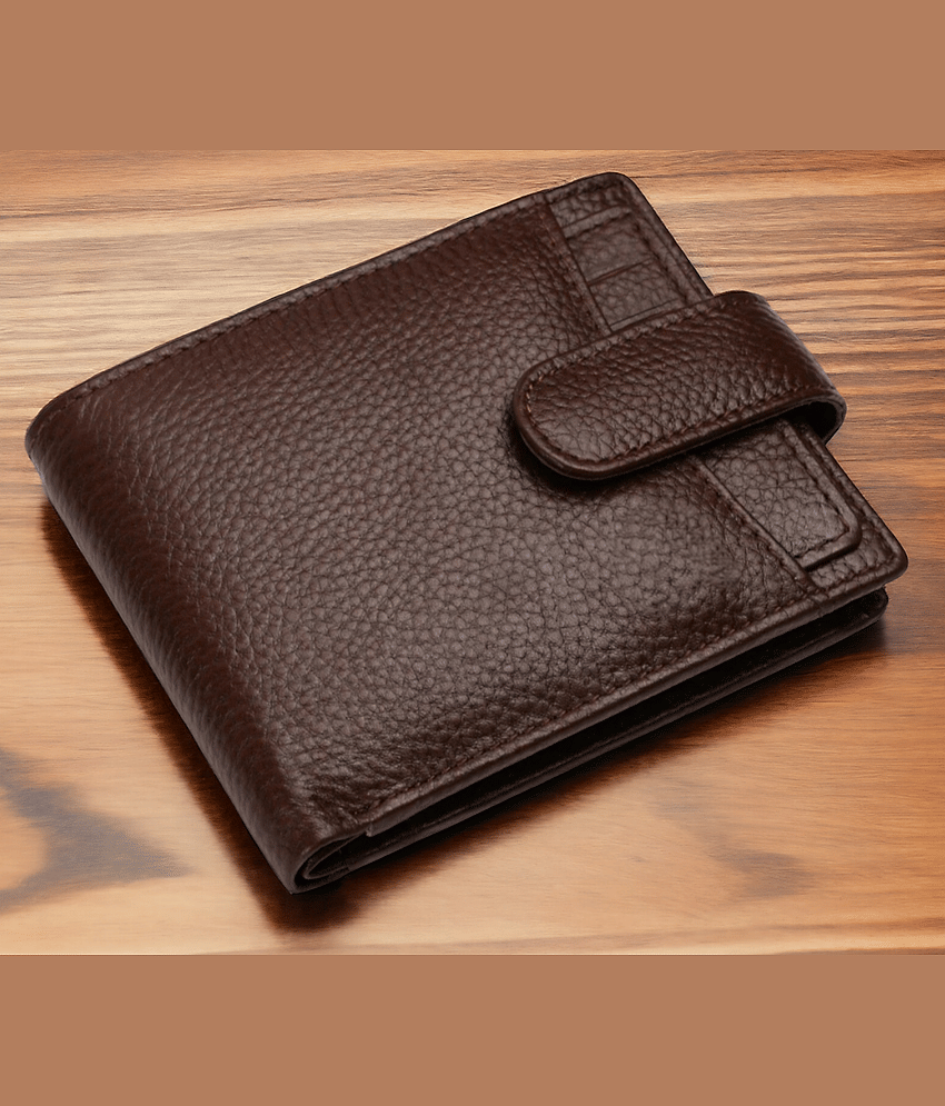 HIDEFLIX Leather Solid Men's Regular Wallet With 7 Slots For Card ( Brown , Pack of 1 )