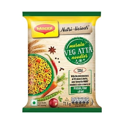 MAGGI Nutri-Licious Masala Veg Atta Instant Noodles, 72.5 g Pouch