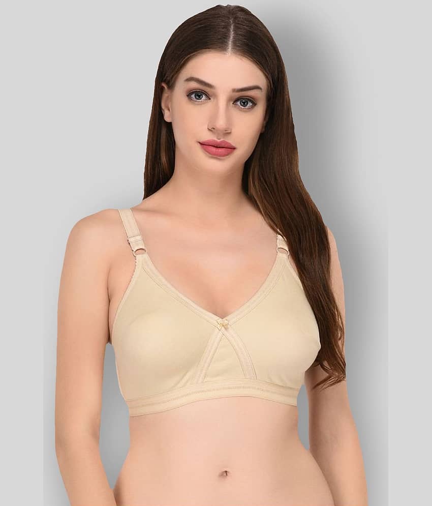 Elina Cotton Non Padded Women's T-Shirt Bra ( Beige )