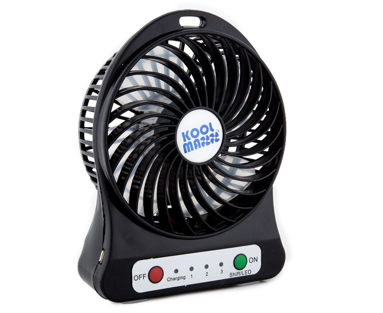 USB Rechargeable Portable Mini Fan (C-Fan) – Ultra Quiet Desktop Cooling Fan with Dual Speed, Adjustable Angle & Battery Backup