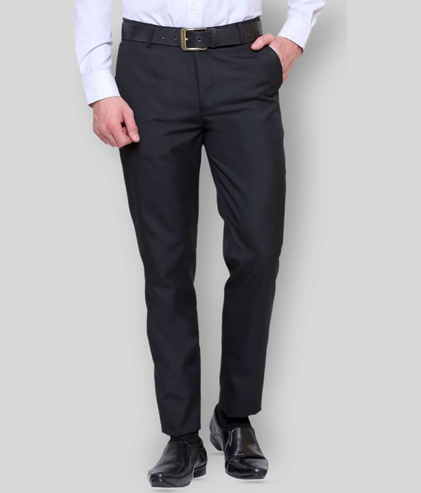 Inspire Clothing Inspiration - Black Polycotton Slim - Fit Men's Formal Pants ( Pack of 1 )
