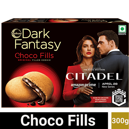 Sunfeast Dark Fantasy, Choco Fills, Original Filled Cookies With Choco Creme, 300 G