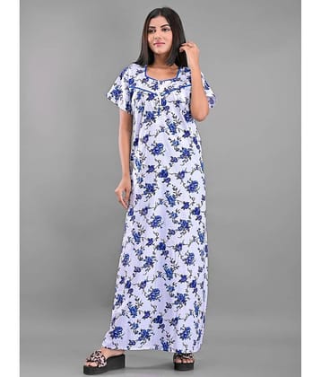 Apratim - White Cotton Women's Nightwear Nighty & Night Gowns ( Pack of 1 )
