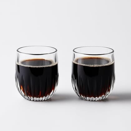 Crystal Whiskey Glasses, 280 ML, Set of 2,Stylish Bar Drinkware for Bourbon, Whiskey, Beer, Rum, Cocktail, Soda and Mix Drink Perfect for Home, Office, Casino Party & Every Occasion