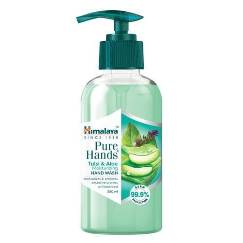 Himalaya Pure Hands Moisturizing Hand Wash - Tulsi & Aloe, 99.9% Germ Protection, pH Balanced, 250ml Pump