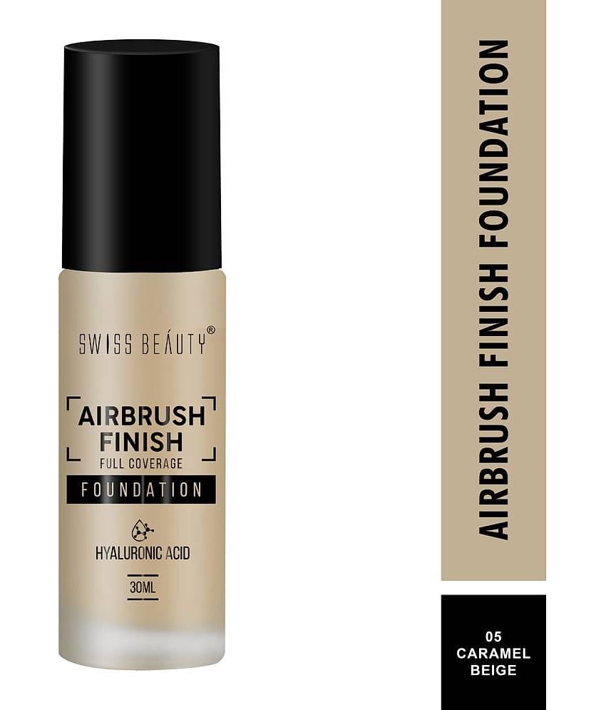 Swiss Beauty Airbrush Finish Full Coverage Foundation - (Warm Sun, 30ml)