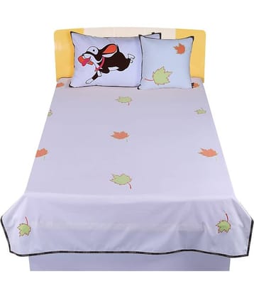 HUGS N RUGS Cotton Single Bedsheet ( Off White )