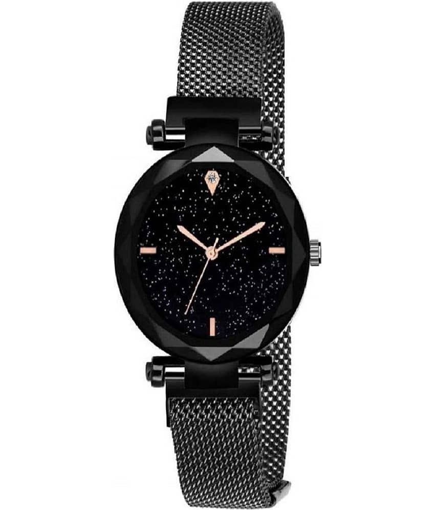 Renaissance Traders - Black Metal Analog Womens Watch