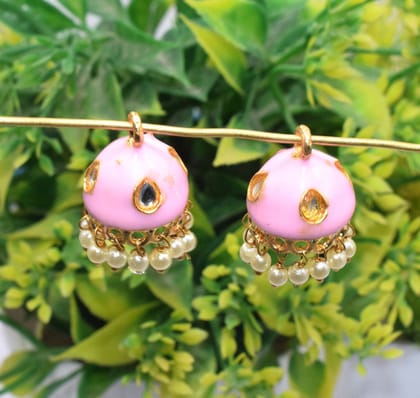 Enamel small jhumka earrings are such a charming blend of tradition and trendiness. , ENJB-016