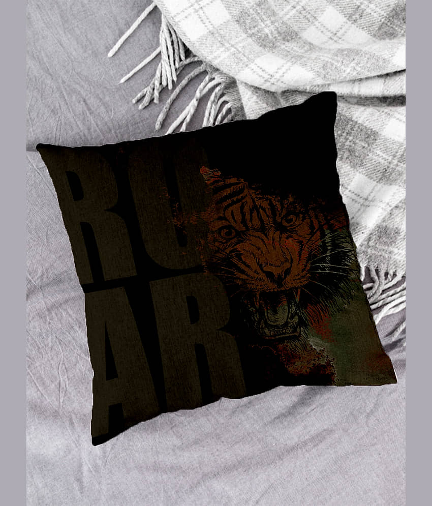Houzzcode - Water Repellent Brown Polyester Pillow Covers 40x40x3 ( Pack of 1 )