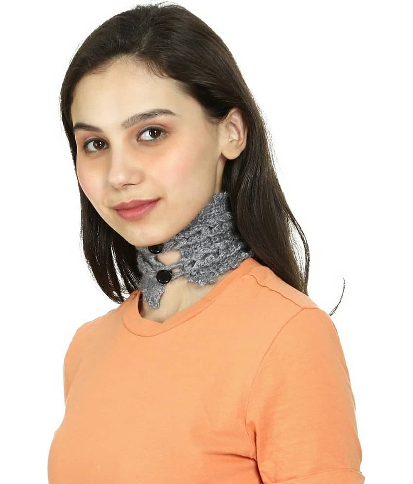 KC Store Women's Grey Handmade Woolen Neck Warmer For Winters