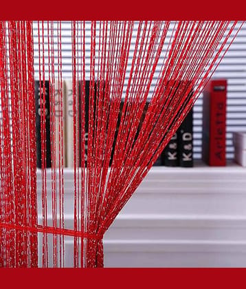 PINDIA Set of 2 Door Solid String Curtain