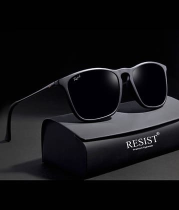 RESIST EYEWEAR Black Rectangular Sunglasses ( Pack of 1 )