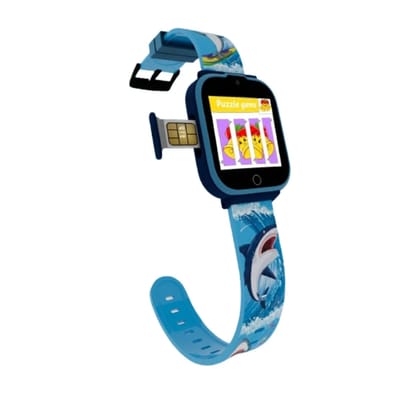 Spiky Cyclops 4G Kids Smart Watch Printed Blue