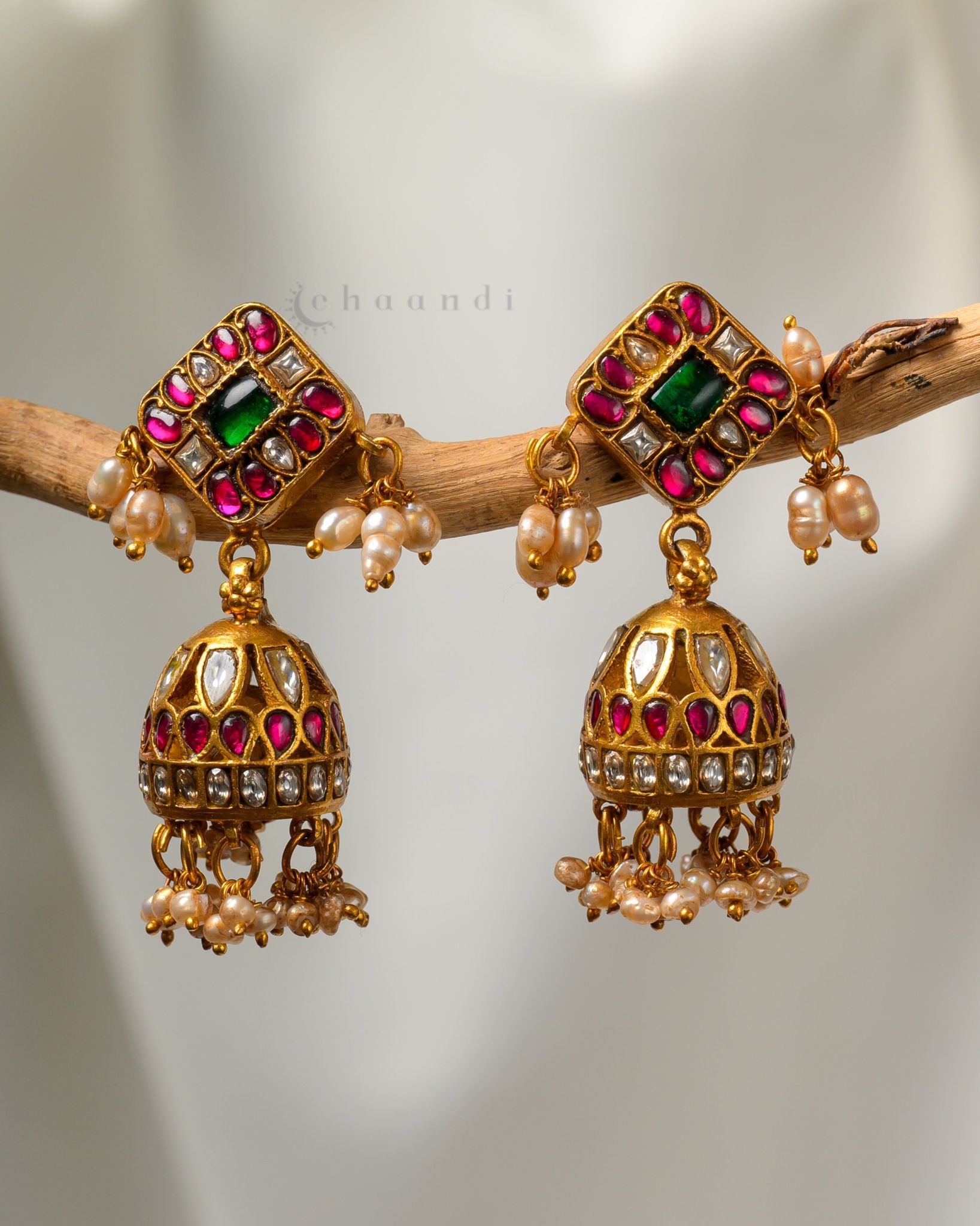 Gold Polish Silver Earrings CHE1703