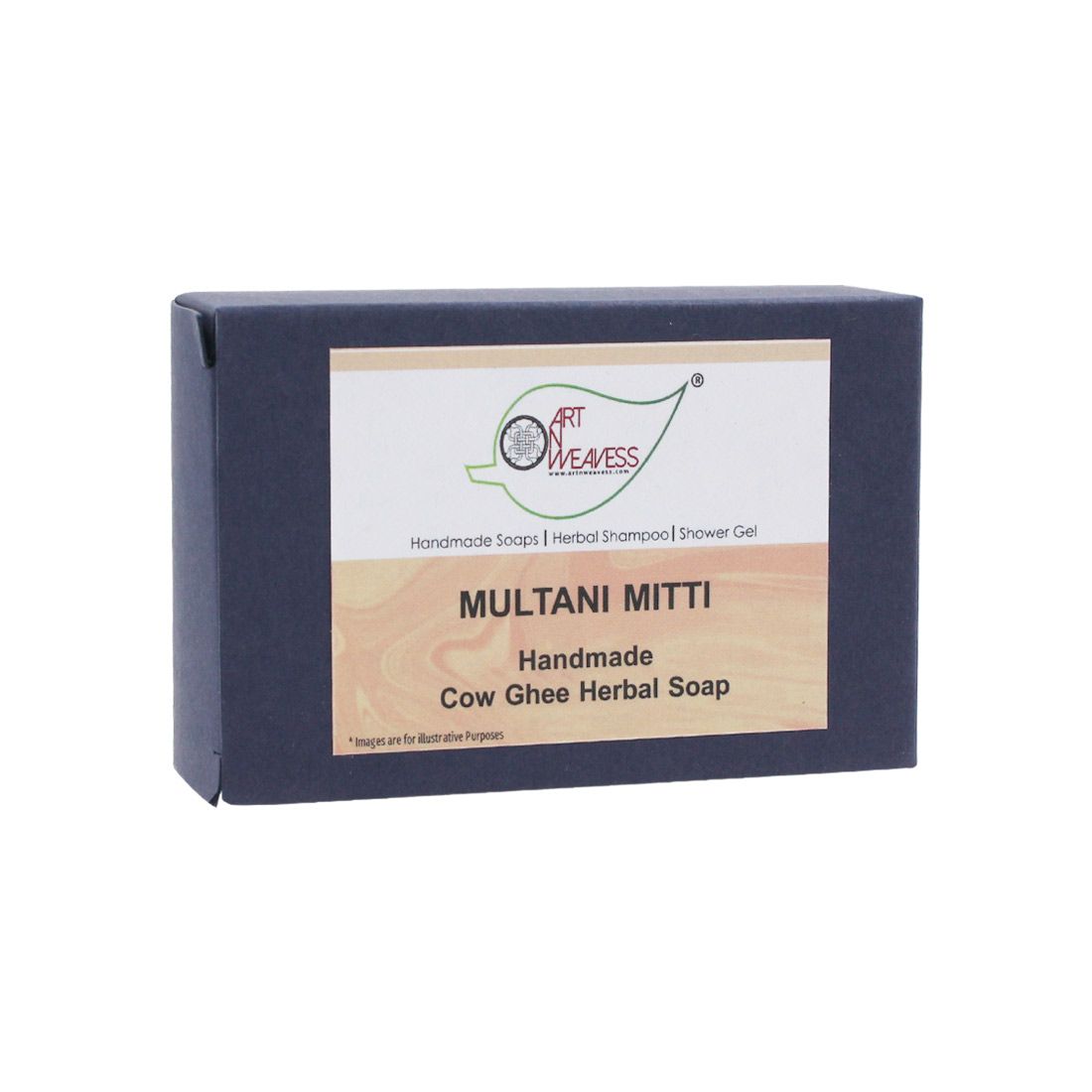 Artnweavess Multani Mitti Reg Cow Ghee Herbal Soap, 100 gm - Pack of 2