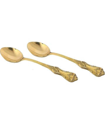 A & H ENTERPRISES - Brass Brass Dessert Spoon ( Pack of 2 )