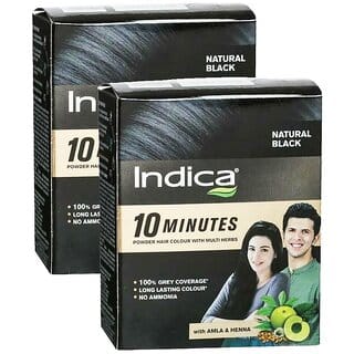 Indica Natural Black PowderHerbal Hair Colour - Pack Of 2 (40g)