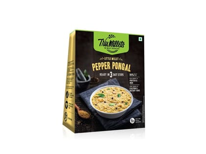 Trumillets Pepper Pongal 200g (Pack of 1) | Millet Meals,A nutrient-dense grain,Rich In Protein,Iron,Calcium,Fibre, | Heat and Eat Trumillets Pepper Pongal 200g (Pack of 1) | Millet Meals,A nutrient-dense grain,Rich In Protein,Iron,Calcium,Fibre, | Heat and Eat