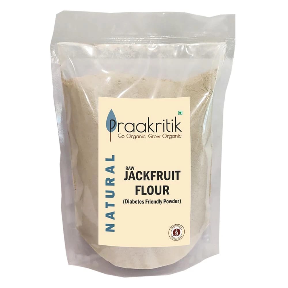 Praakritik Organic Jackfruit Flour 500g | Nutrient-Rich, High-Fiber, Gluten-Free Flour for Healthy Cooking and Baking
