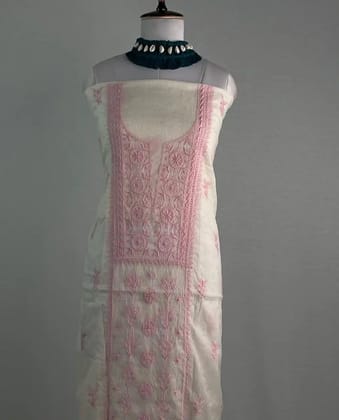 DUPLICATED Mul Chanderi Dress Material Pink Diamond DUPLICAT