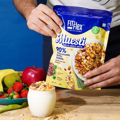 Fit & Flex Baked Muesli Breakfast Cereal Nuts About Nuts 450g