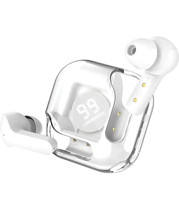 VERONIC Flash Pods Bluetooth True Wireless (TWS) In Ear 30 Hours Playback Powerfull bass,Low Latency IPX4(Splash & Sweat Proof) White